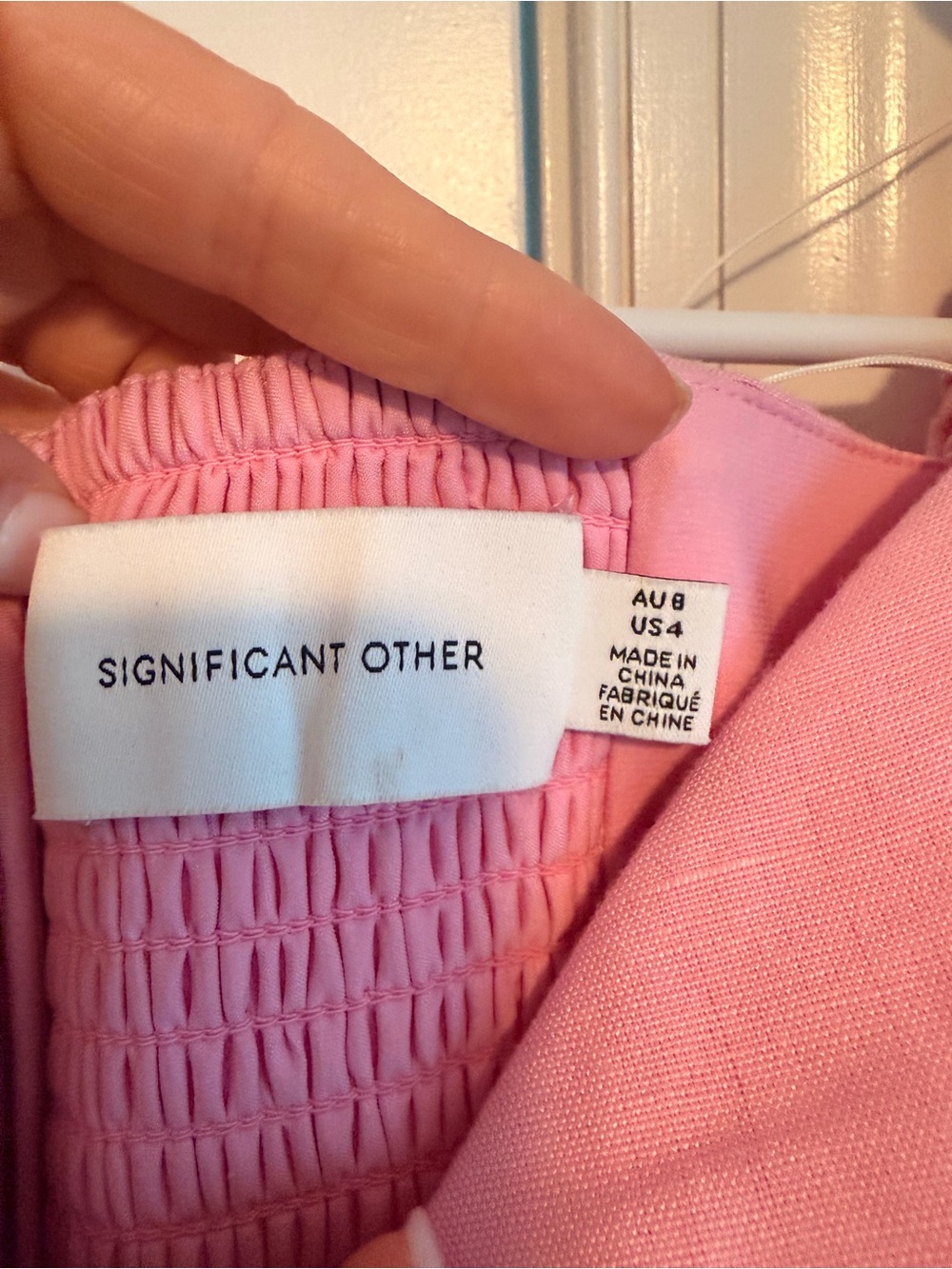 Off-Shoulder Sweetheart Mini Dress in Pink - Significant Other - Picture 5 of 5
